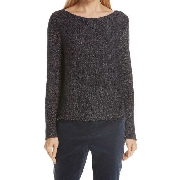 Eileen Fisher Fringe Hem Sweater Womens Small Wool Yarn Blend - Picture 1 of 12